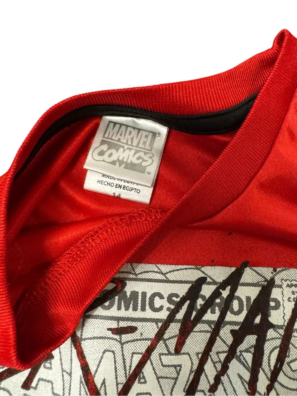 Marvel Red Spider-Man Graphic Tee & Black Web-Print Shorts Set Big Boy Size 14